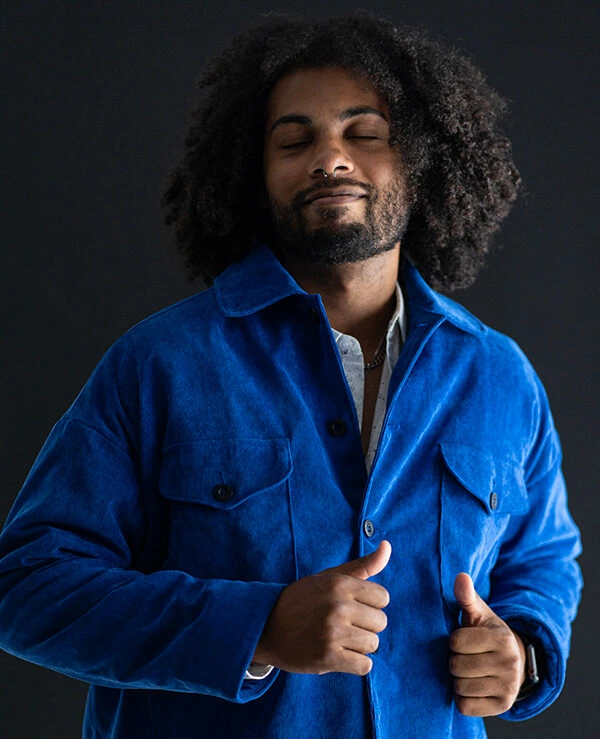 Mini Shooting Manteau Velour Bleu Miséricordia 1