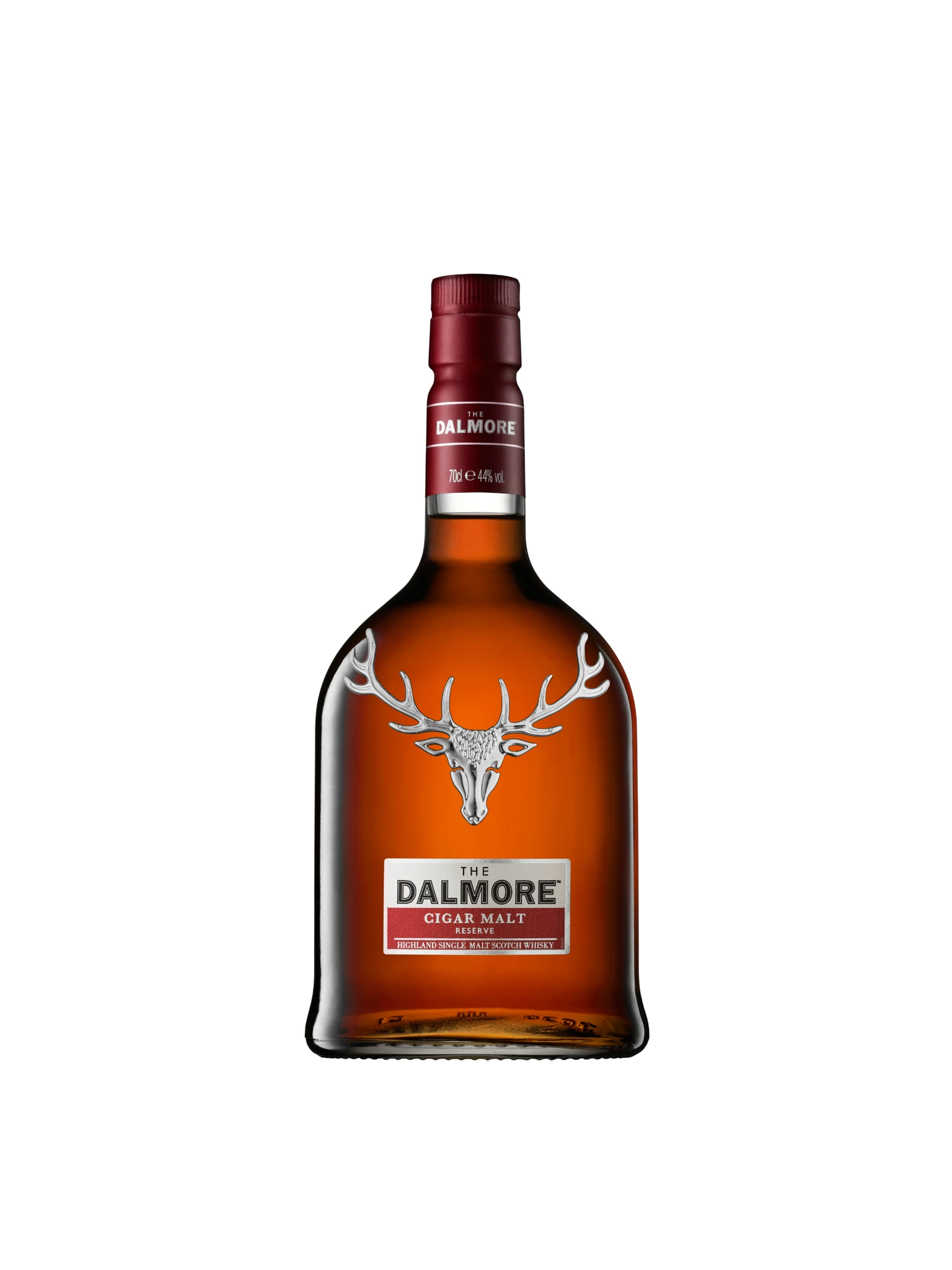 Packshot sur fond blanc d'une bouteille de Dalmore
