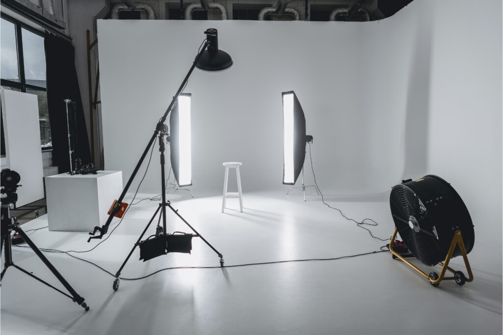 studio de photographie light box pied girafe