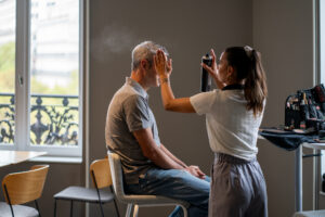 Maquillage avant séance photo