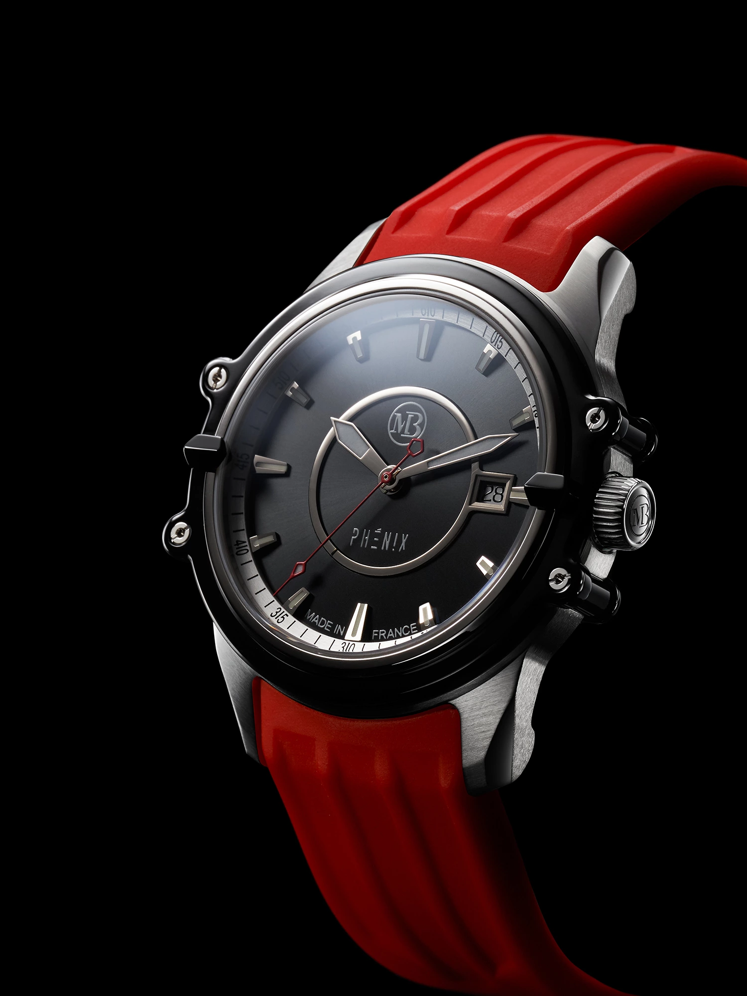 Packshot Phénix bracelet caoutchouc de 3/4