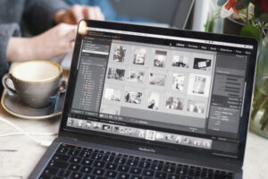 Mise en situation avec lightroom sur l'ordinateur