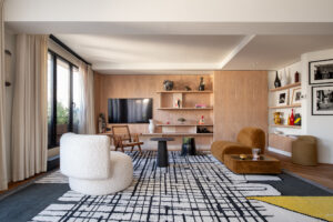 Photo du salon de l'appartement de luxe parisien