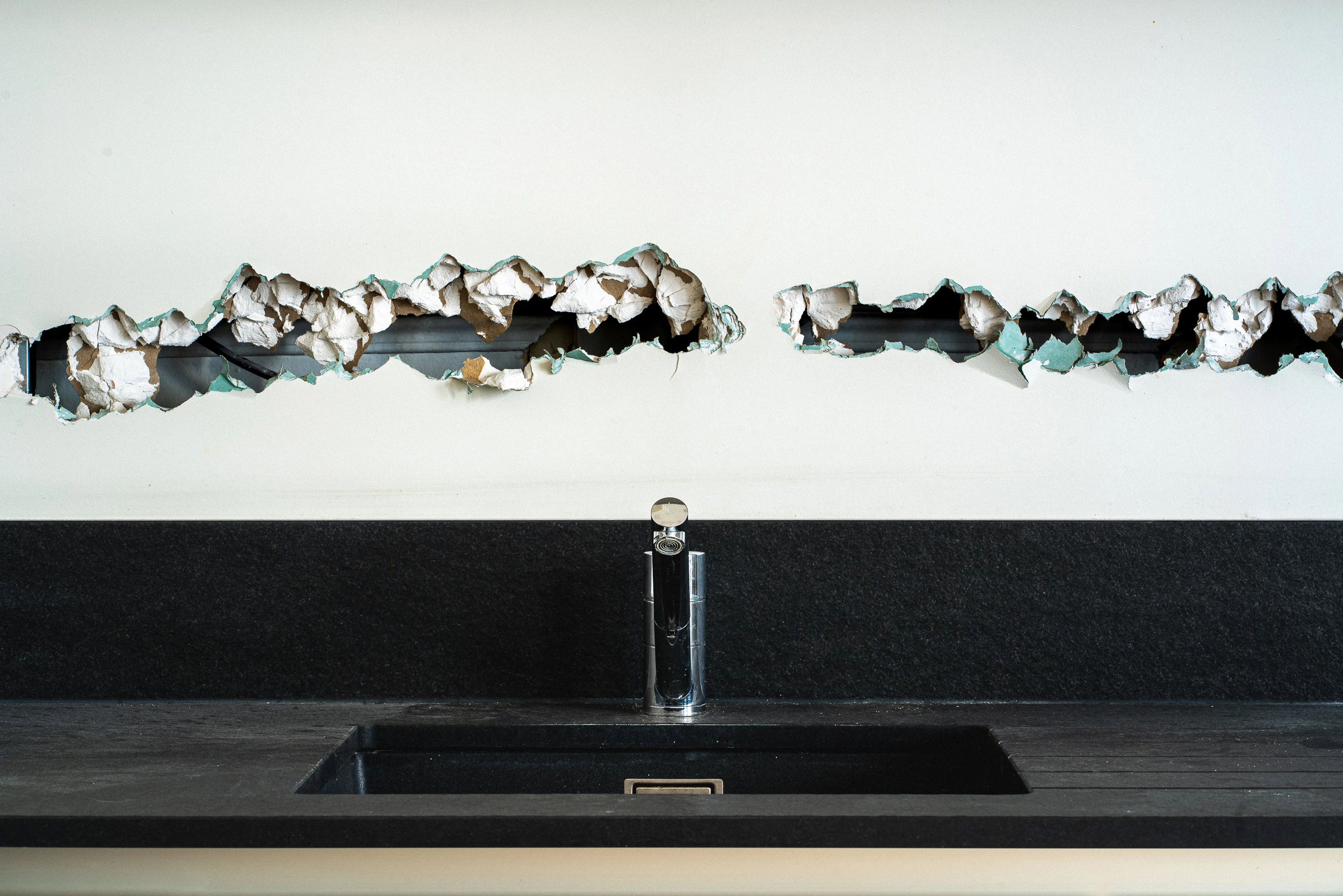Photographie de détail d'un chantier intérieur