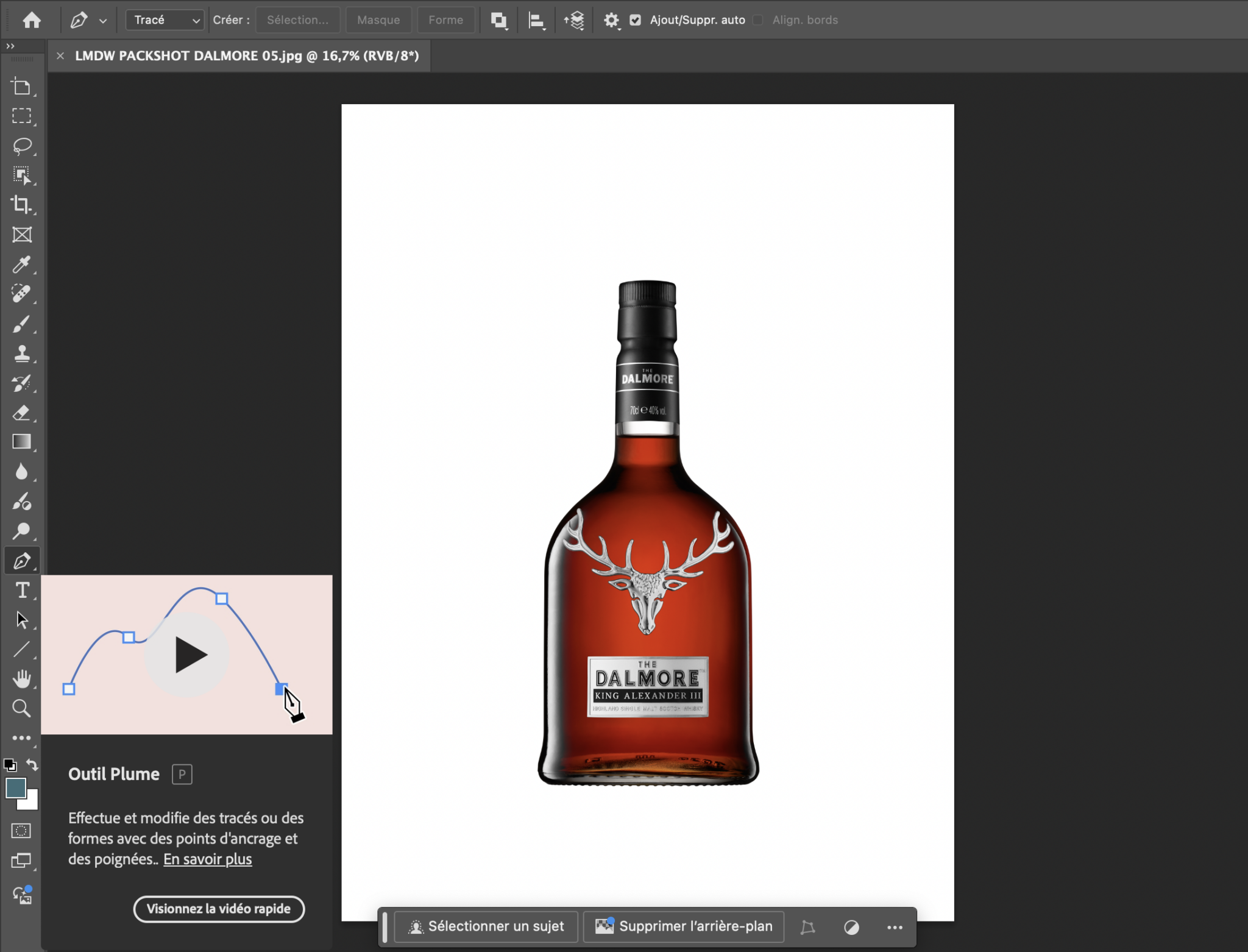 Changer le fond d'une image en noir étape 1