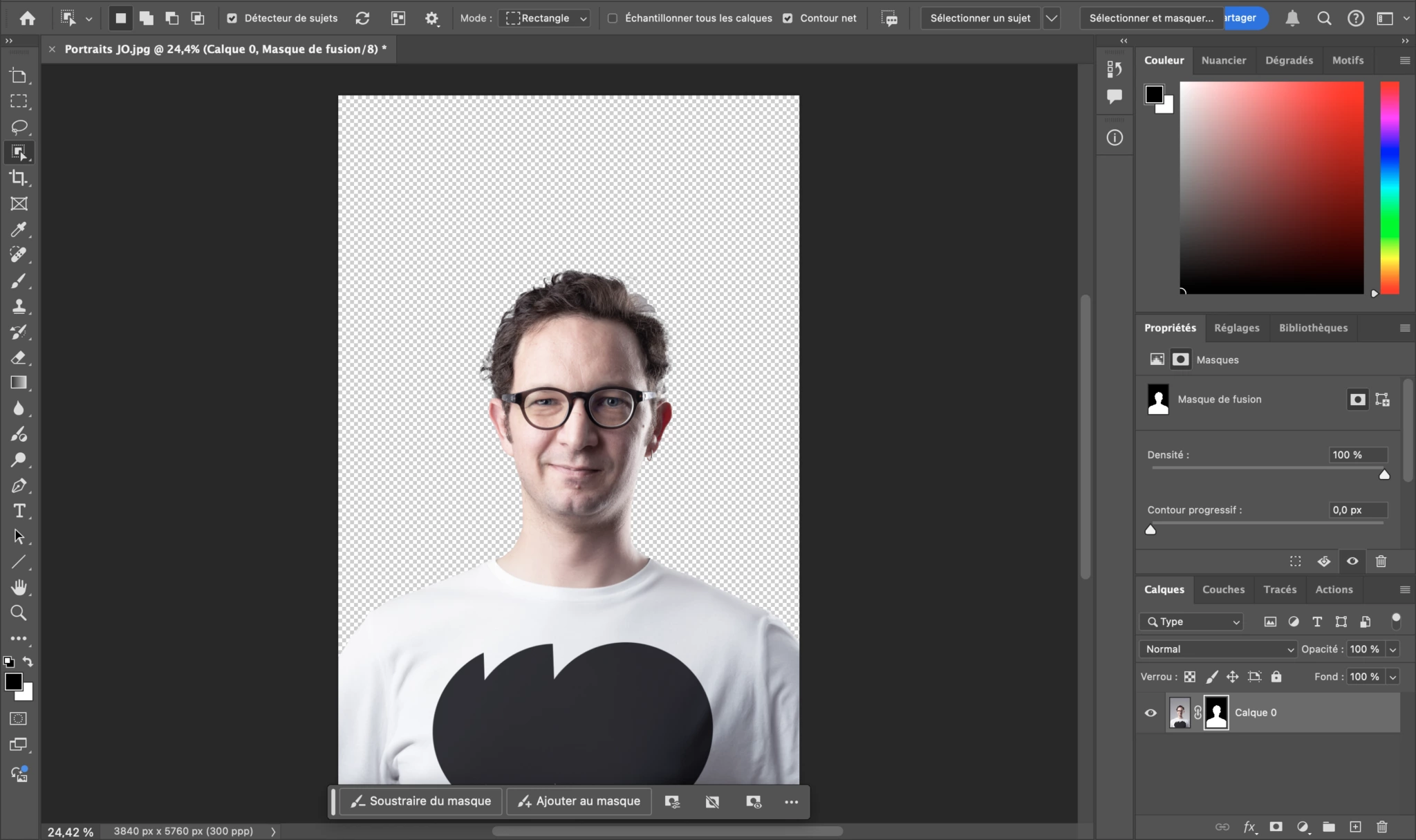 Détourage automatique avec l’IA de Photoshop étape 3