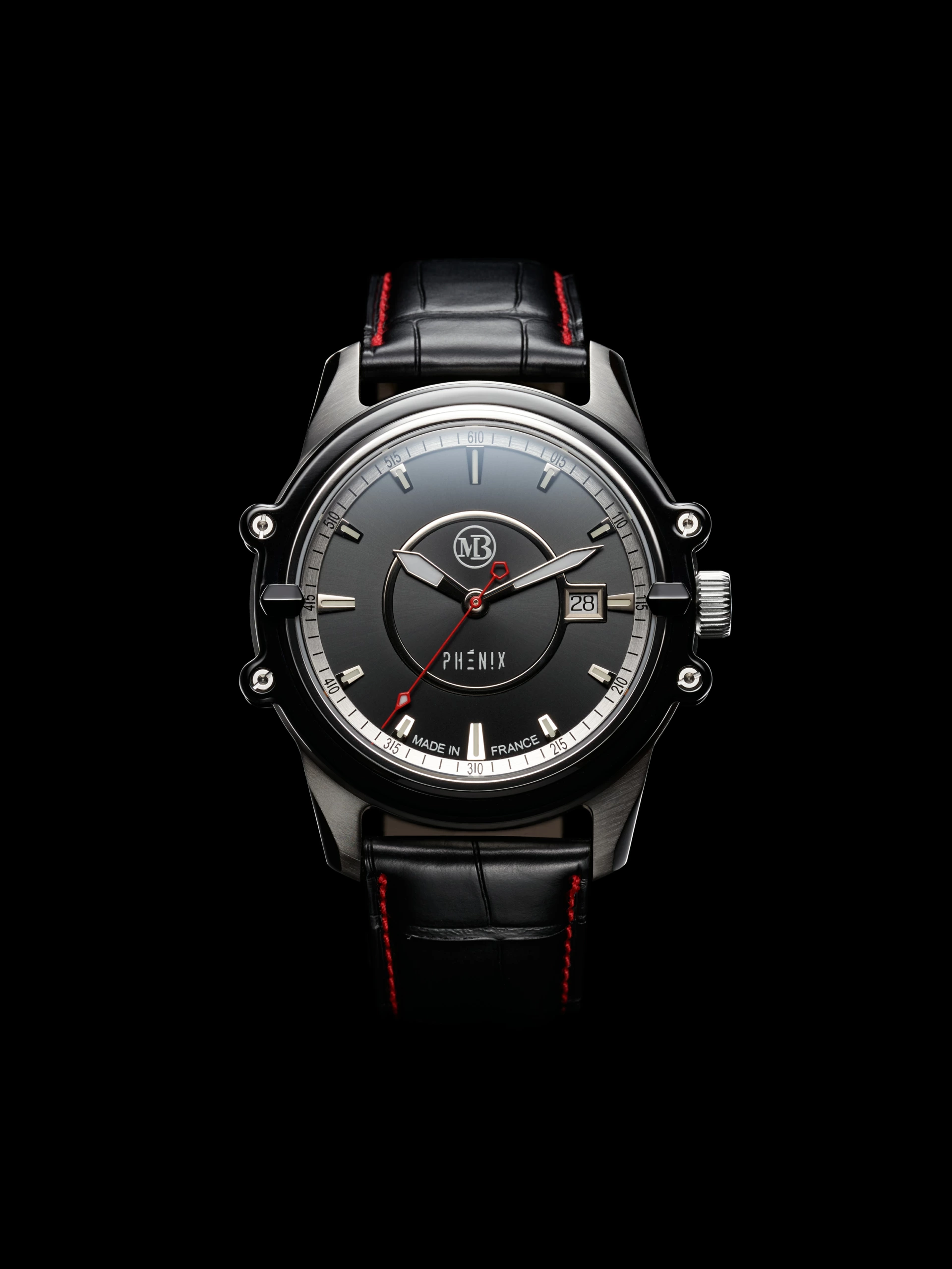 Packshot de la montre Phenix de MB Watches bracelet en cuir
