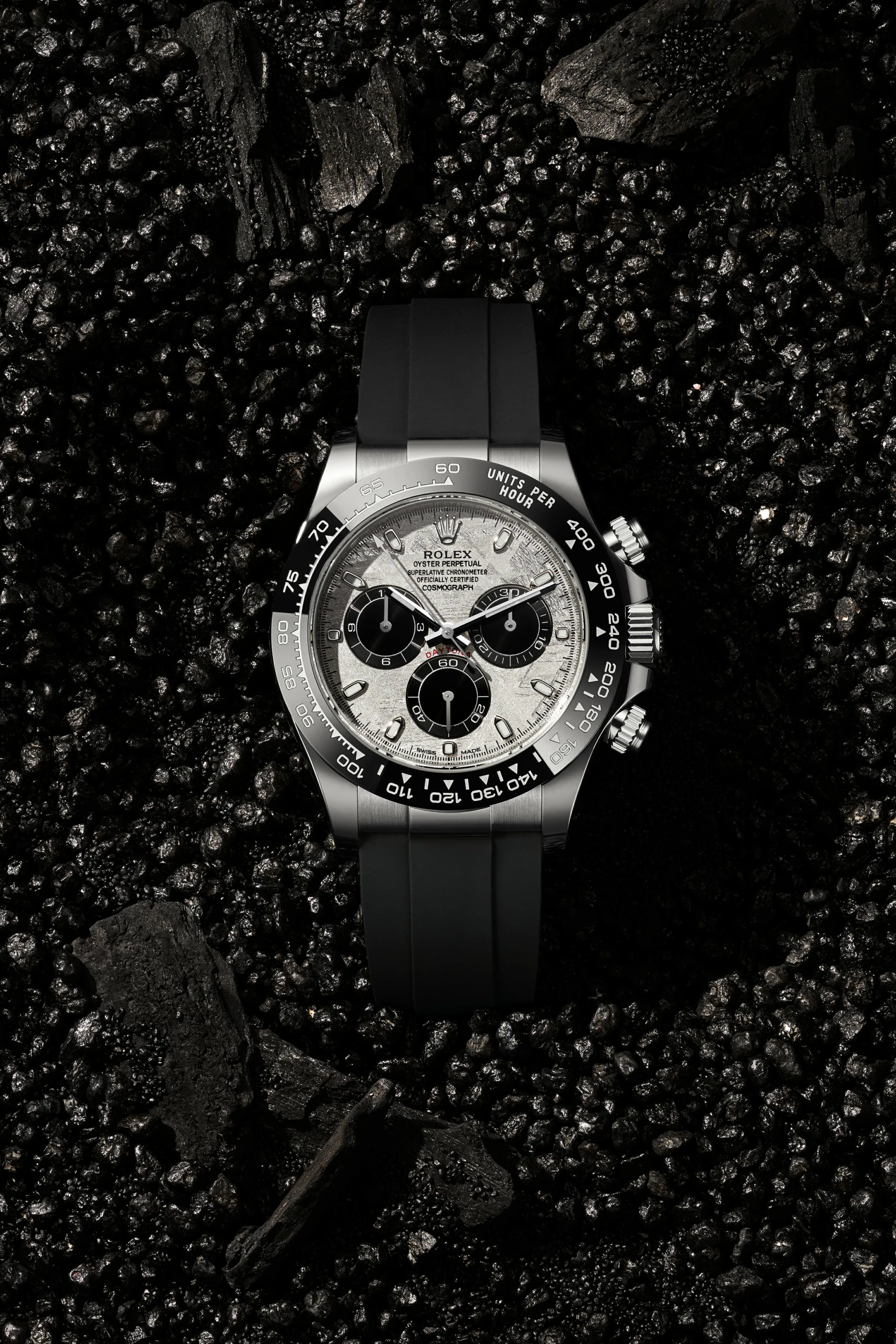 Still life de la montre Daytona Météorite de chez Rolex