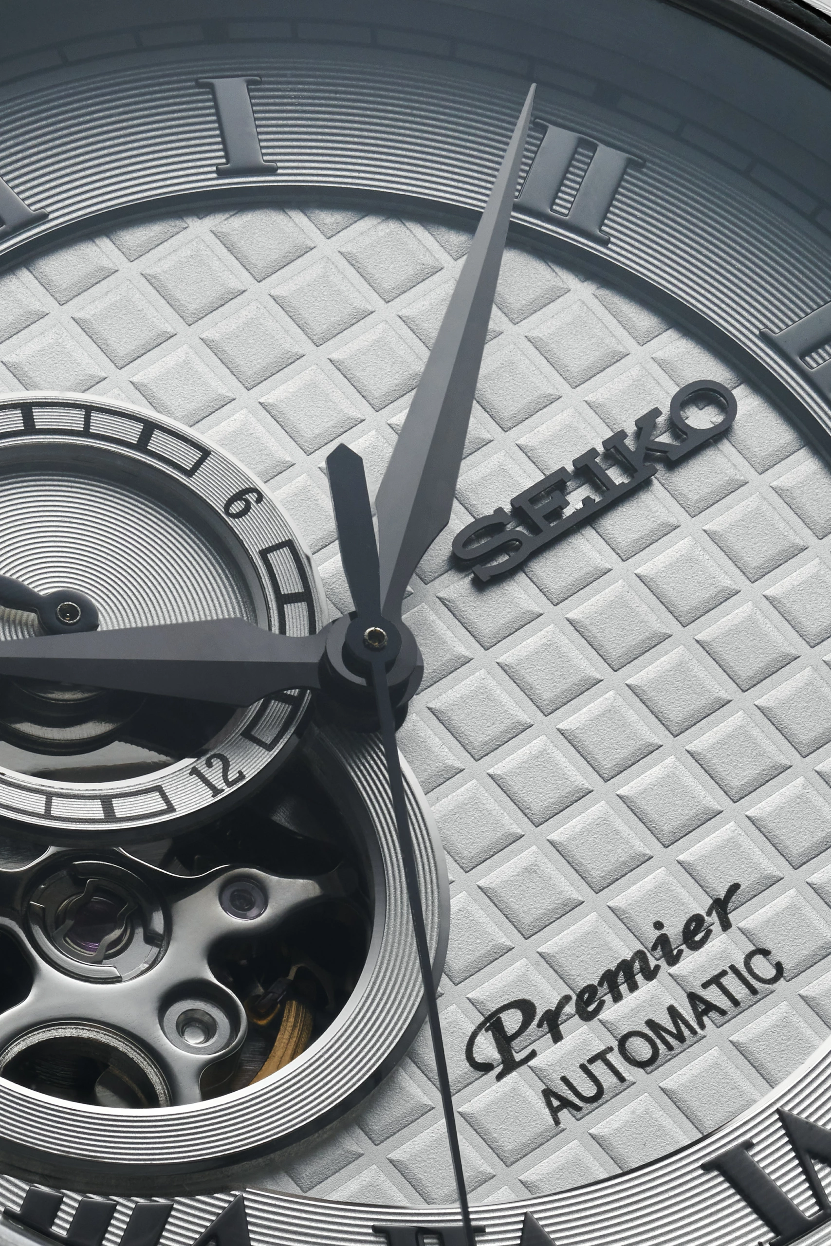 Photographie macro d'une montre Seiko