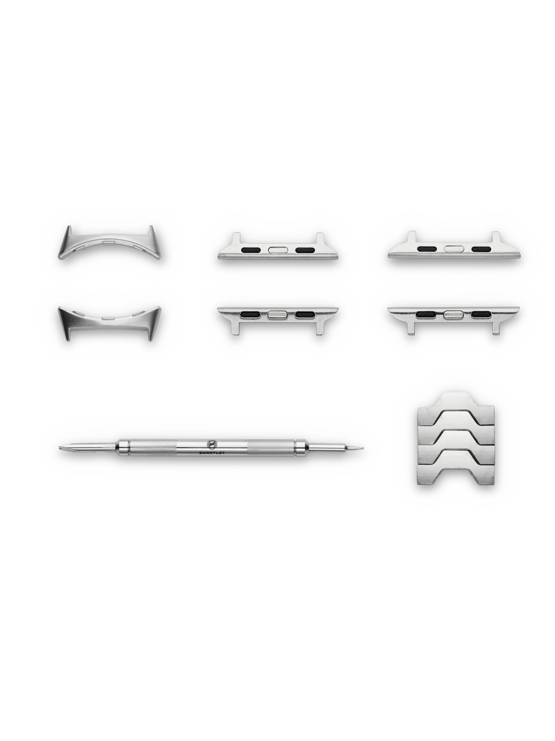 Packshot Pièces détachées et adaptateurs métalliques pour bracelet de montre